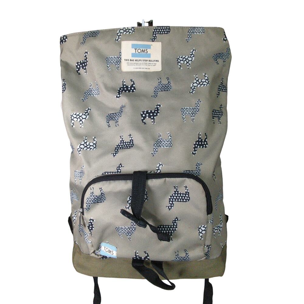 TOMS Beige and Black Animal Print Backpack - Picture 10 of 12